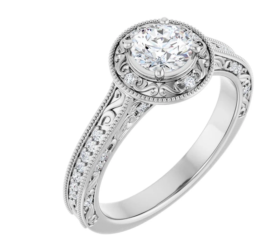 14kt White Gold Lab-Grown Diamond Bridal Set - photo 5