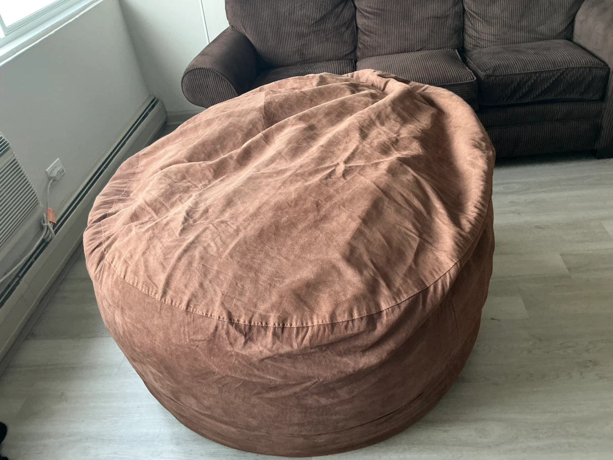 Large Brown Bean Bag Chair - photo 2