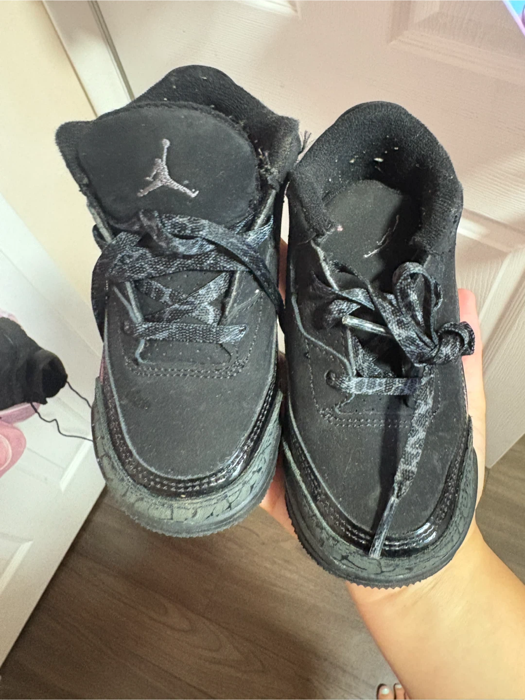 Black Jordan Toddler Shoes size 8