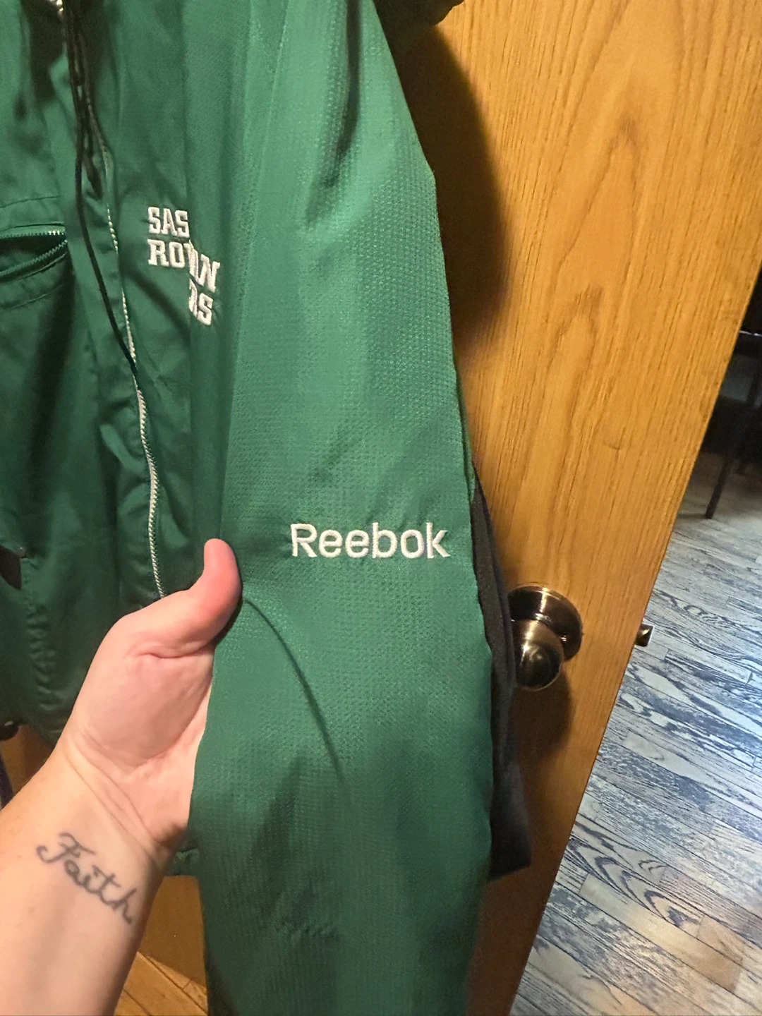 Saskatchewan Roughriders Green Reebok Jacket - photo 2