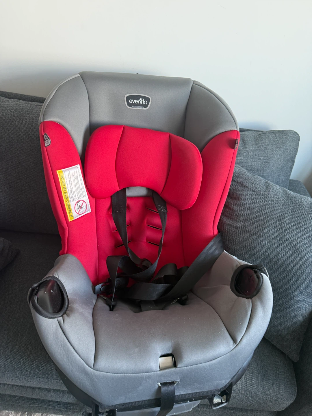 Evenflo Car Seat Red and Grey