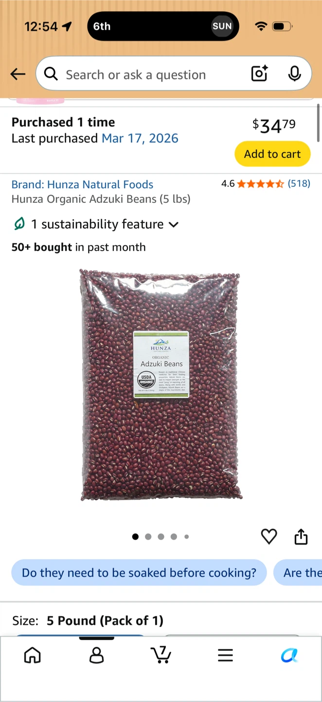 Organic raw beans - soy beans, mung beans, adzuki beans - photo 5