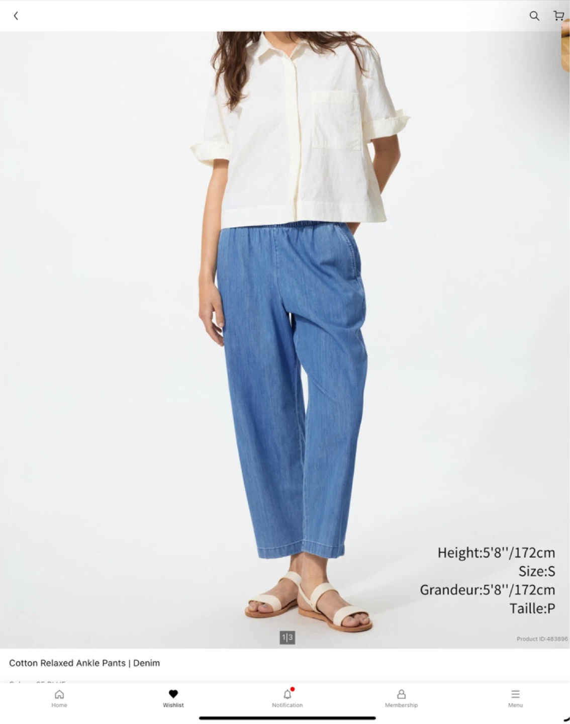 Uniqlo Cotton Relaxed Ankle Pants