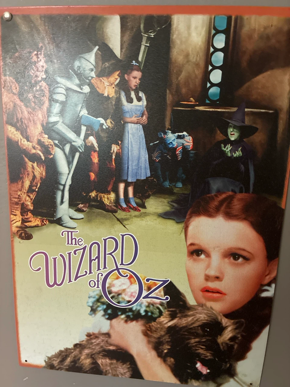 Vintage The Wizard of Oz Metal Sign