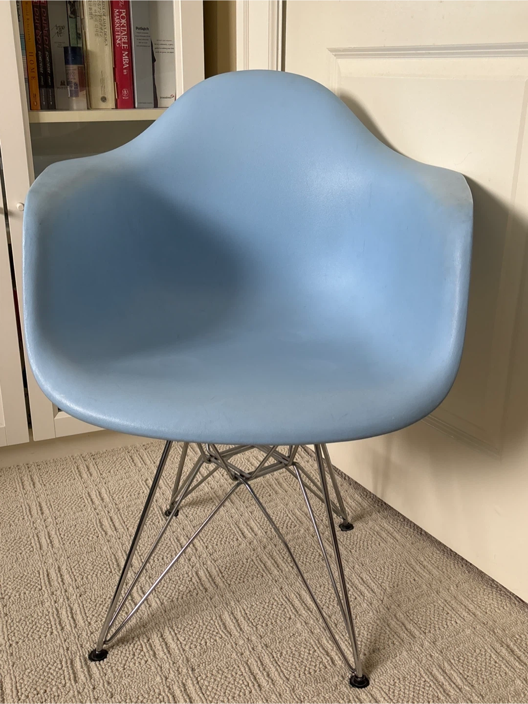 Light Blue Plastic Armchair