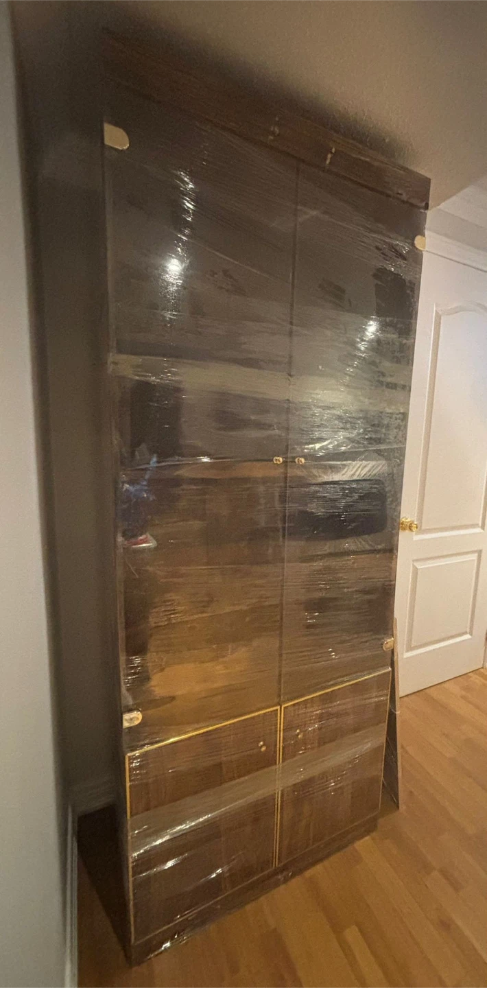 Tall Wooden Cabinet with Storage
