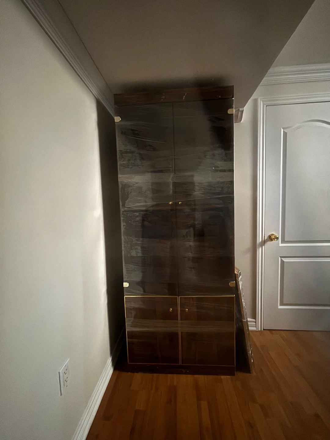 Tall Wooden Cabinet with Storage - photo 3