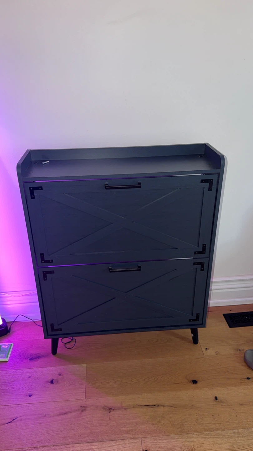Shoe Cabinet with 2 Flip Drawers