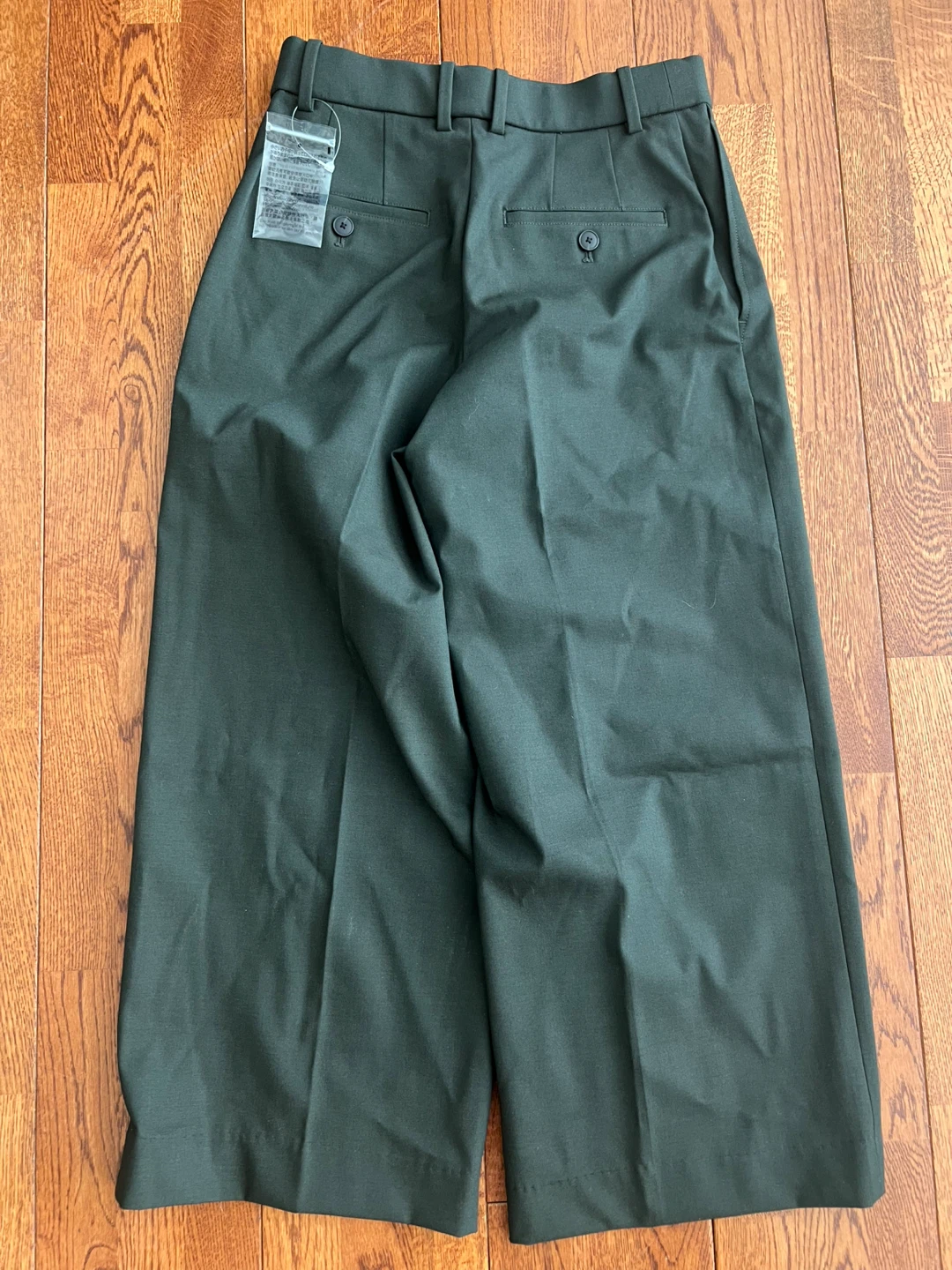 UNIQLO Women's Smart Wide Pants Long Length XXS/TTP Dark Green - photo 3