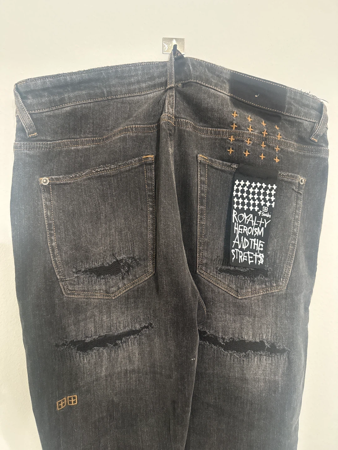 Ksubi Black Distressed Jeans Size 34 - photo 2