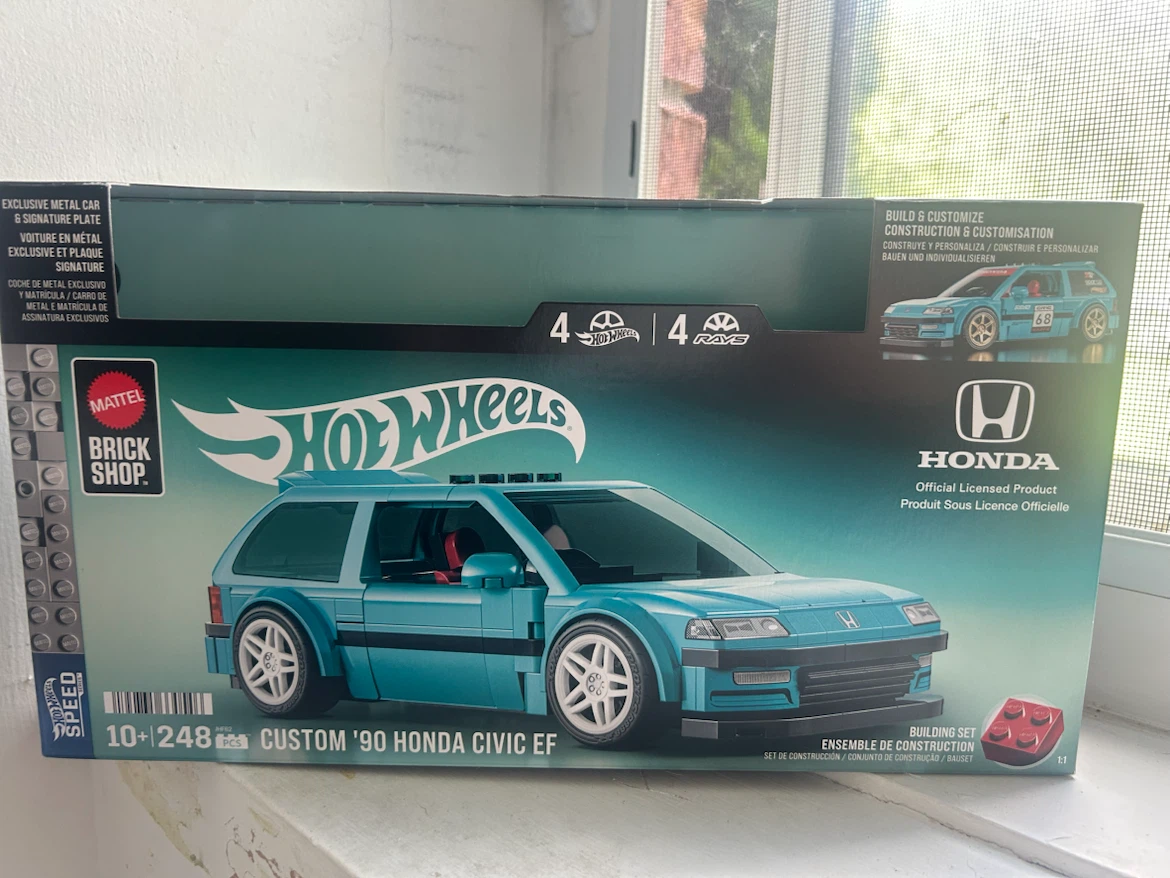 Hot Wheels Brick Shop Custom '90 Honda Civic EF Building Set