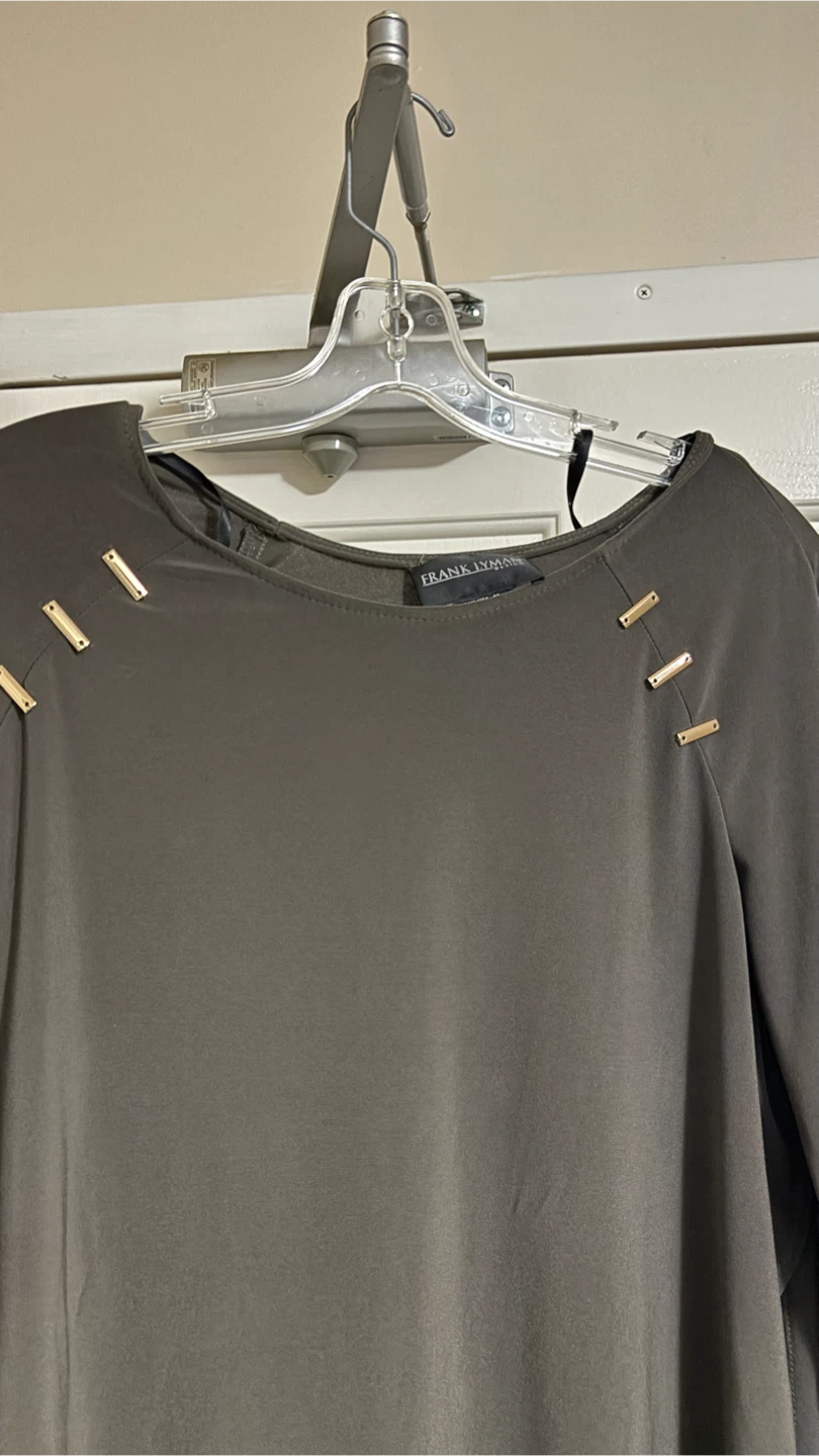 Frank Lyman long sleeve olive top- Size 12 - photo 2