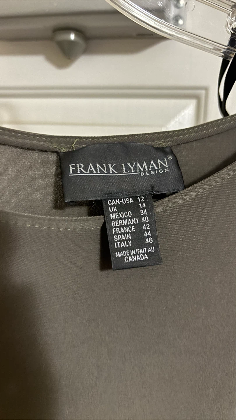 Frank Lyman long sleeve olive top- Size 12 - photo 3