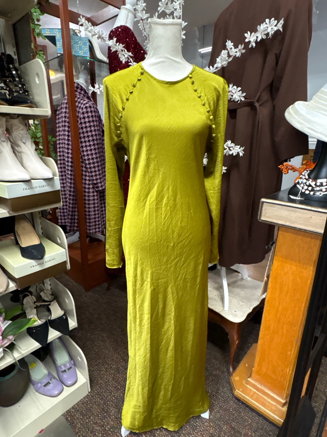 Long Sleeve Green Maxi Dress - photo 2
