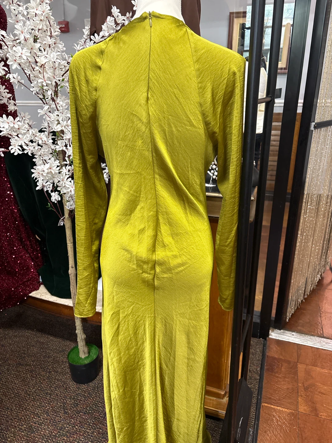 Long Sleeve Green Maxi Dress - photo 3