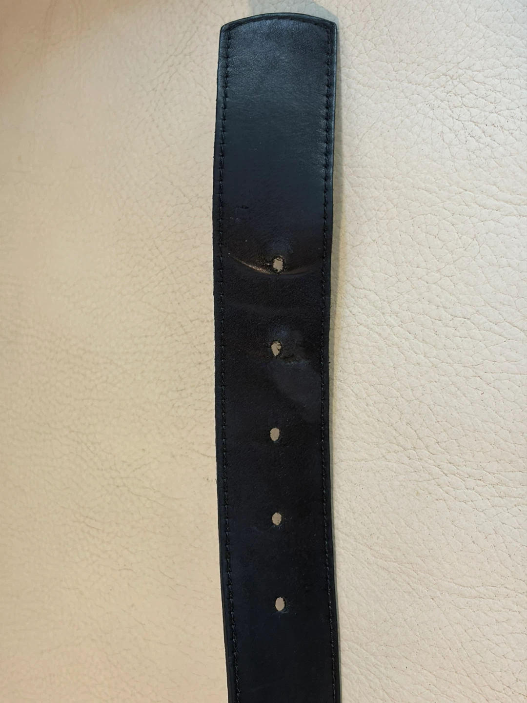 Black Leather Belt with Silver embellishments - photo 4
