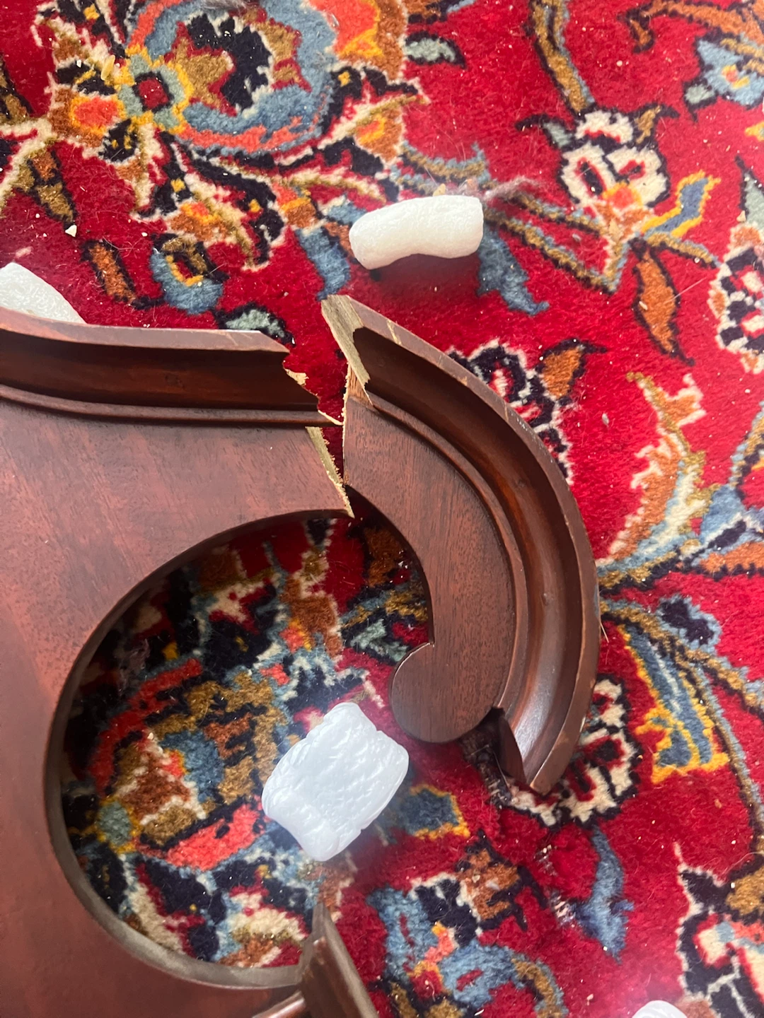 #4 - Wooden Mirror with Ornate Frame - Damaged - photo 2