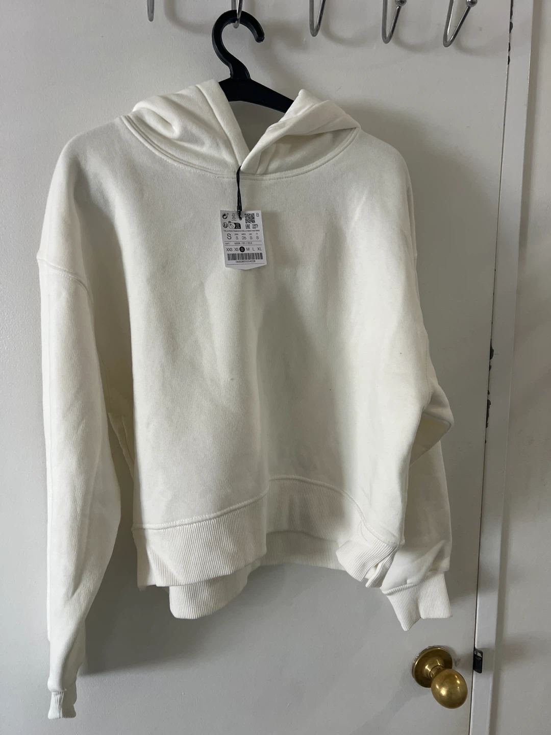 Stradivarius White Hoodie