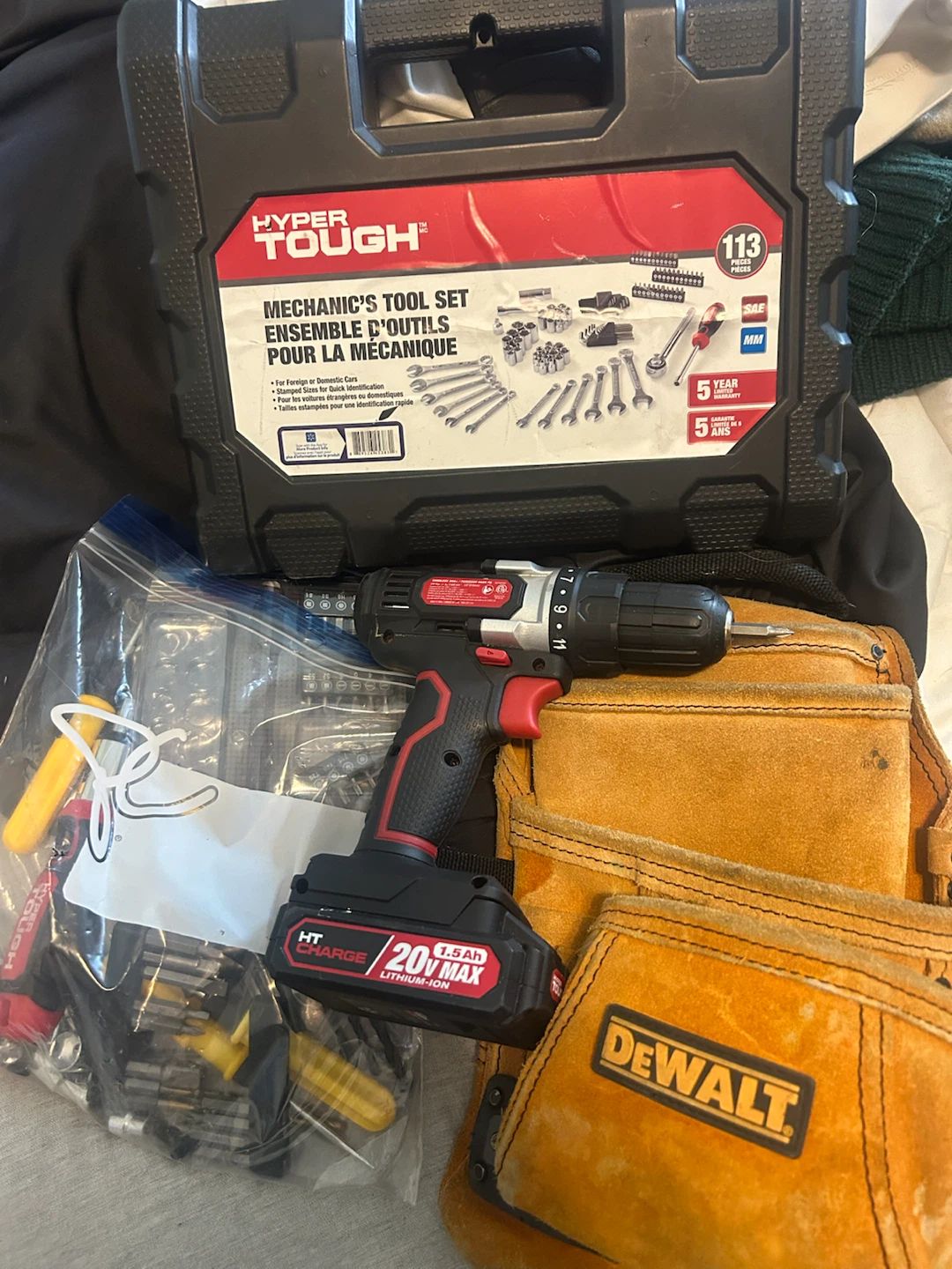 Assorted tools and tool bags