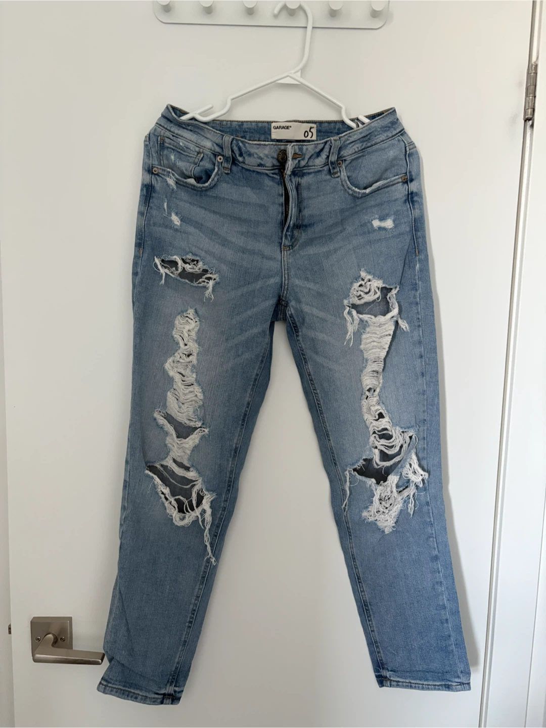 GARAGE Girlfriend Denim Ripped Jeans