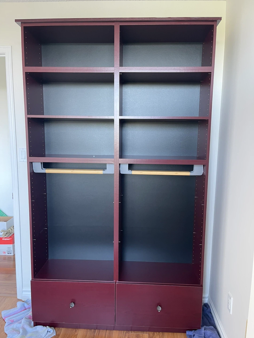 Dark Red Closet Storage Unit - photo 2