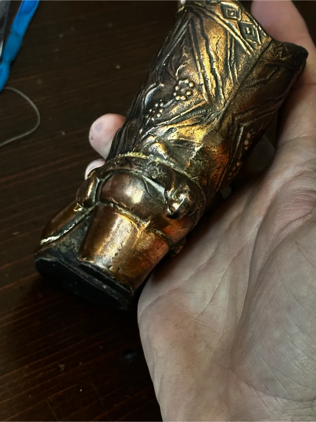 Vtg Die Cast Bronze Cowboy Boot Figurine w/ Spur 4.25” - photo 5