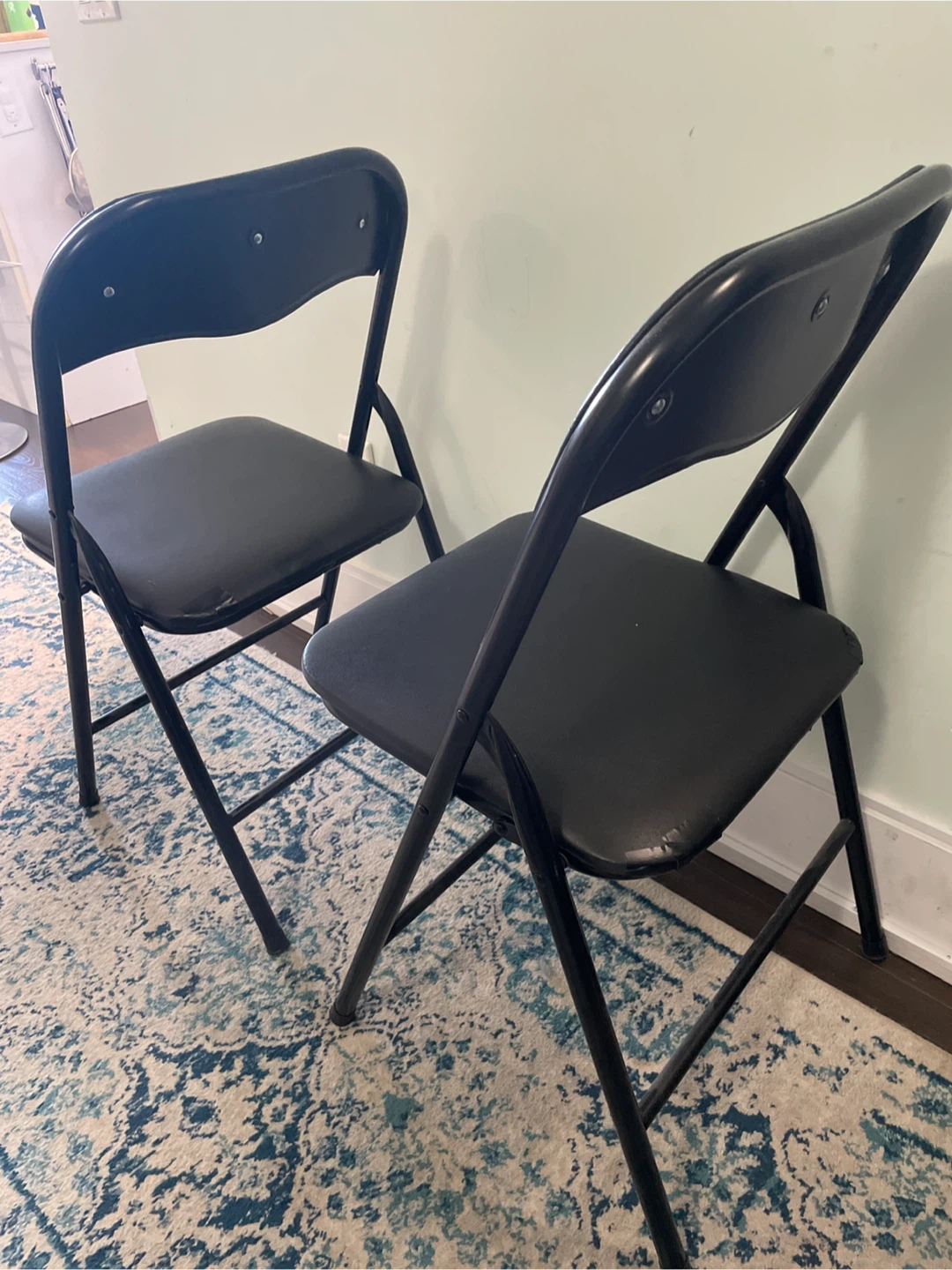 Set of 2 Black Folding Chairs - photo 4