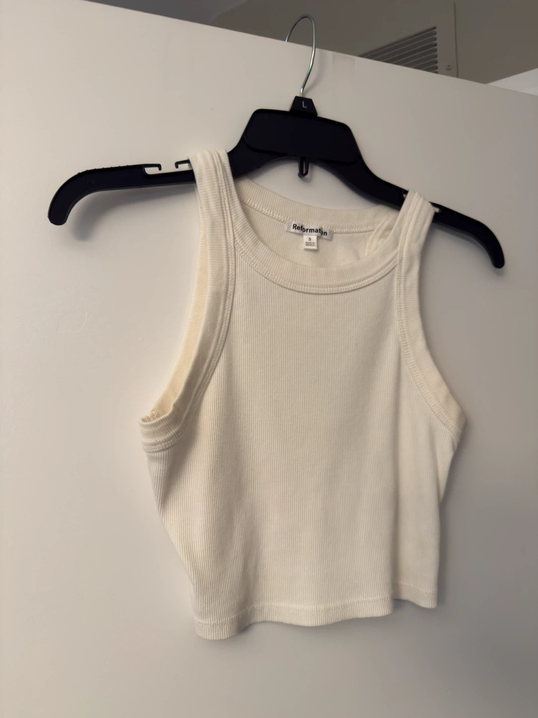 Reformation Cropped Ribbed Tank Top