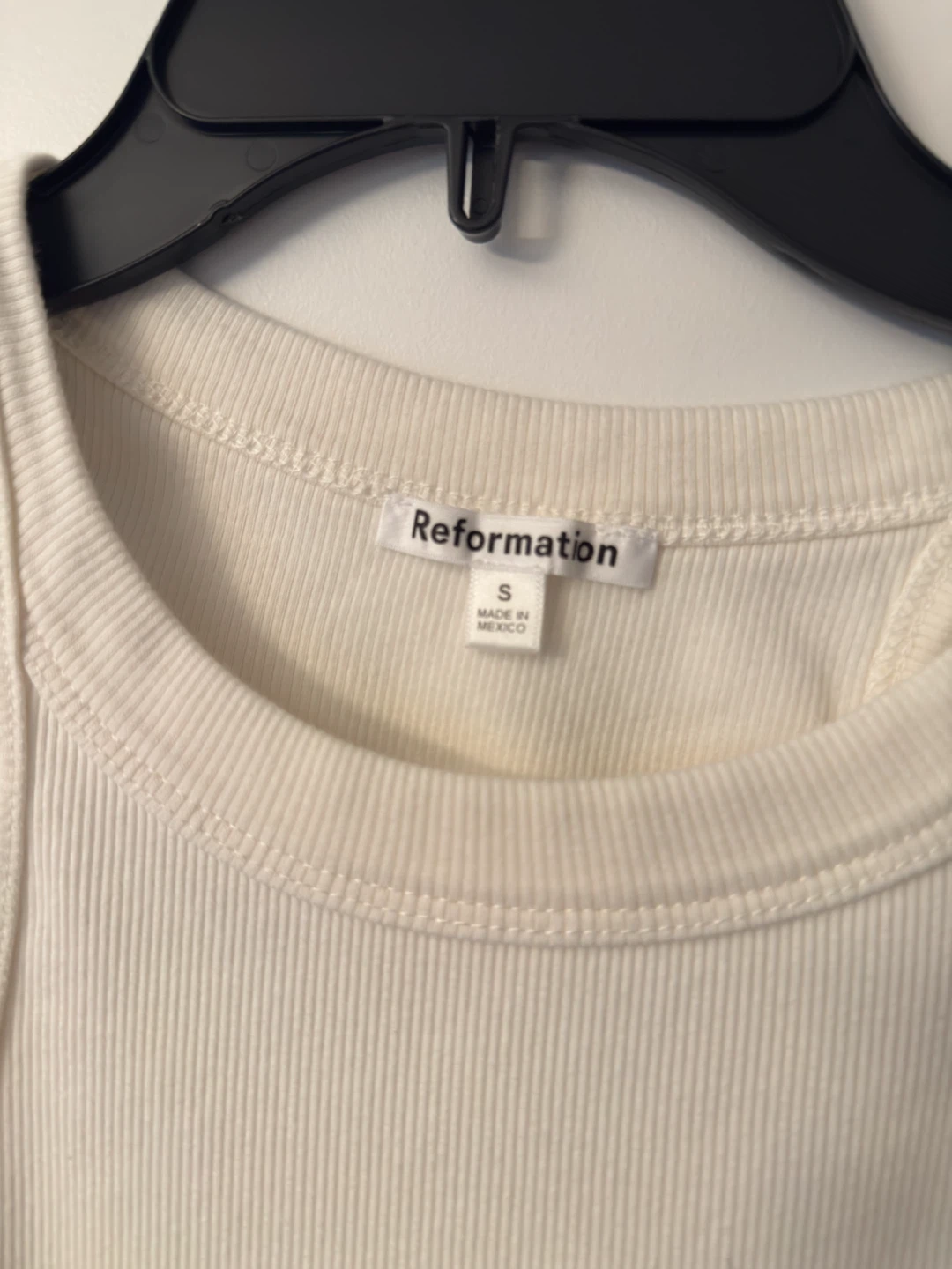 Reformation Cropped Ribbed Tank Top - photo 2