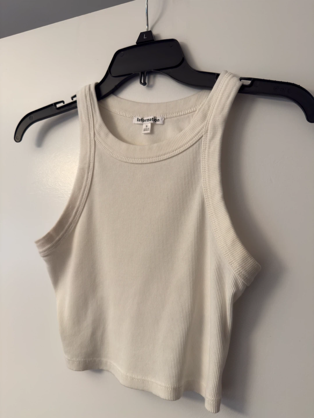 Reformation Cropped Ribbed Tank Top - photo 3
