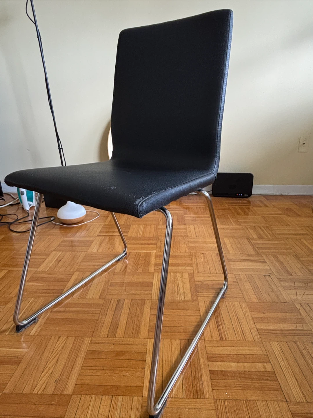 Black Dining Chair with Chrome Frame x2 - photo 3