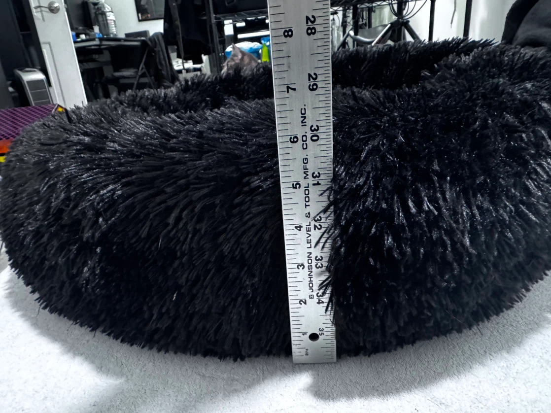 Black Plush Pet Bed - photo 4