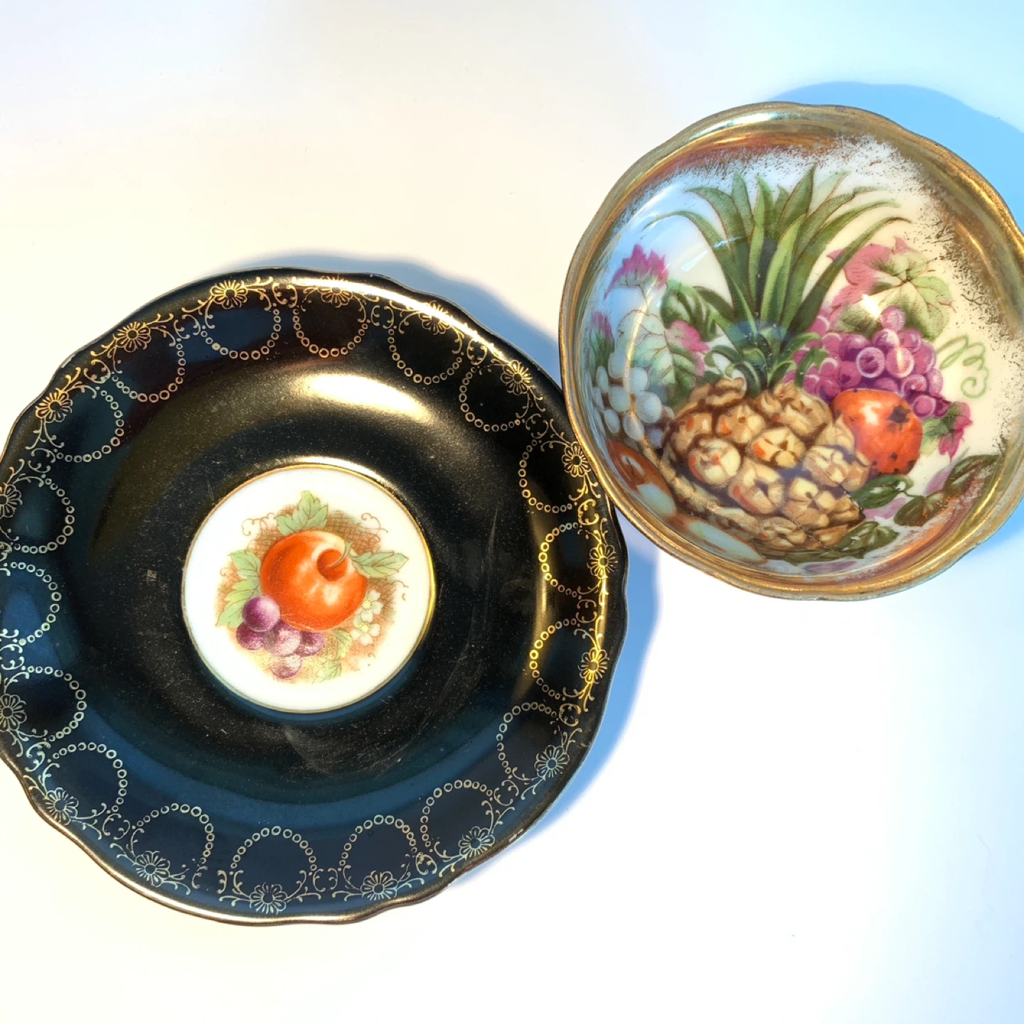 Vintage Royal Sealy Black & Gold Gilt Cup & Saucer Japan - photo 3