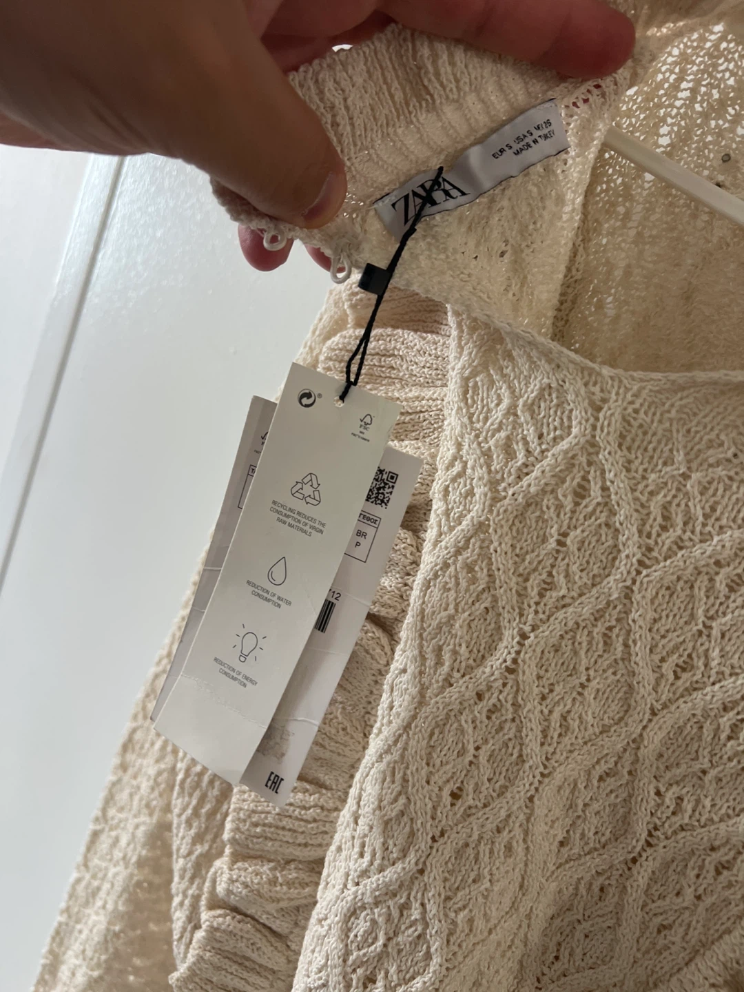 Zara Pearl Embellished Ruffle Sweater - photo 2