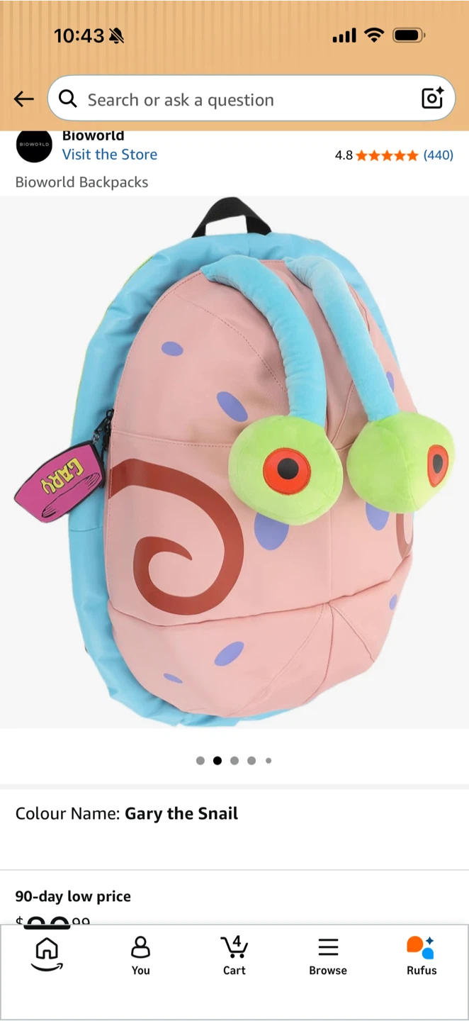Bioworld Gary the Snail Backpack - photo 2