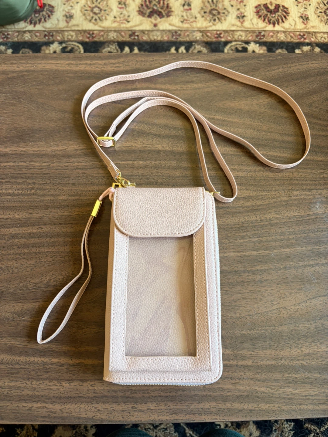 Baby Pink Crossbody Phone Wallet