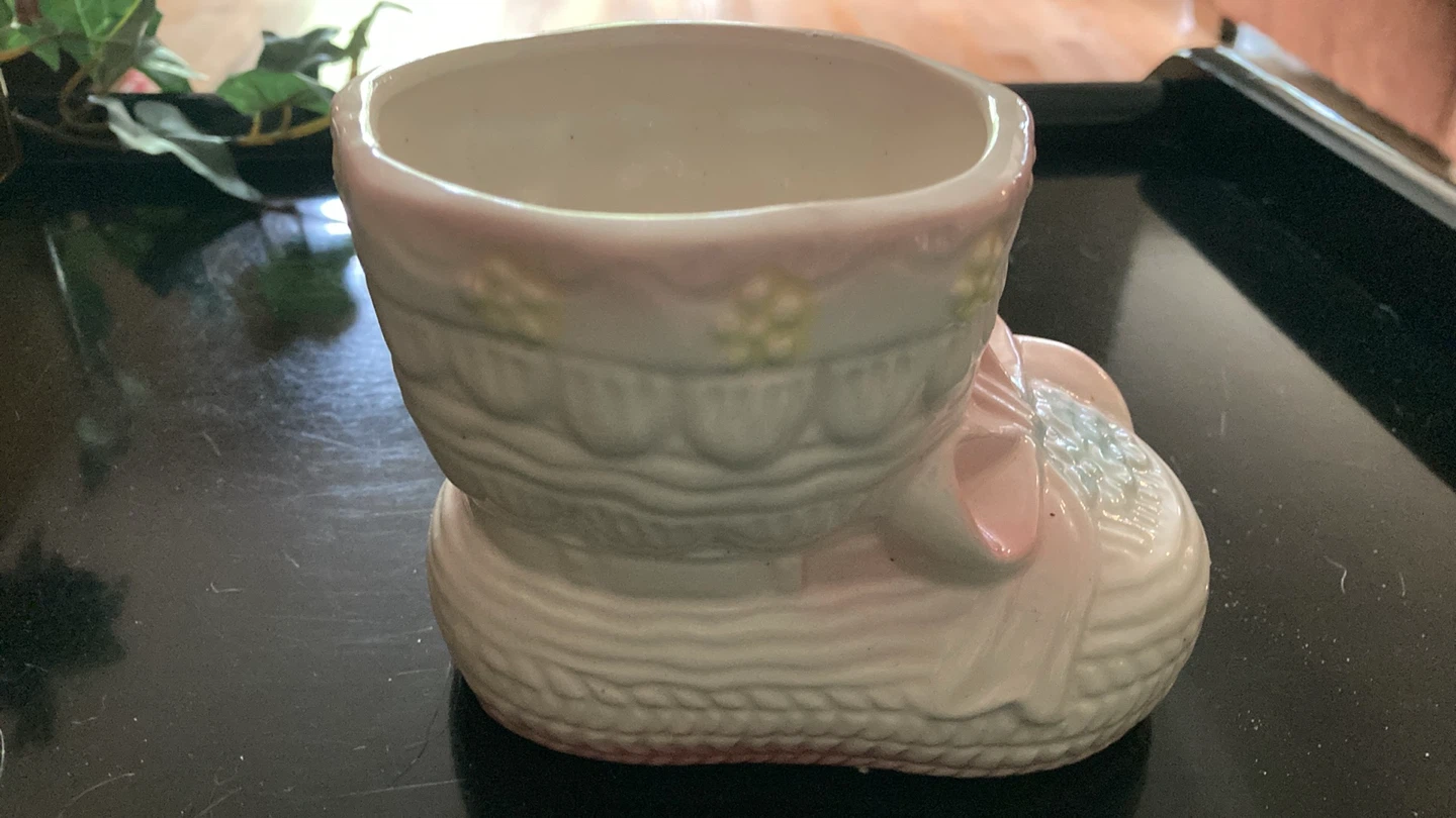 Ceramic Baby Bootie Planter
