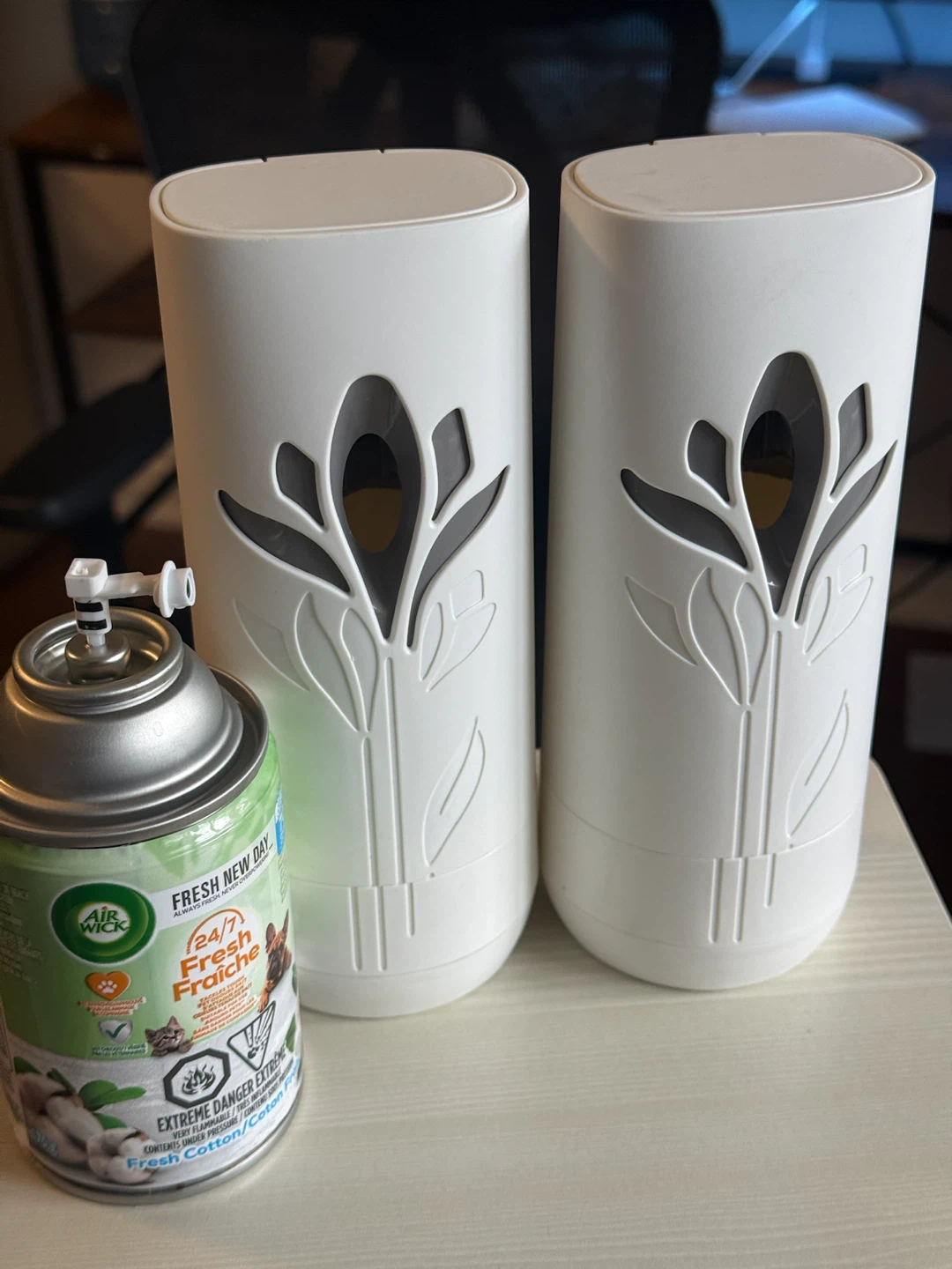 2 Air Wick Automatic Spray Dispensers + 1 Refill — $12