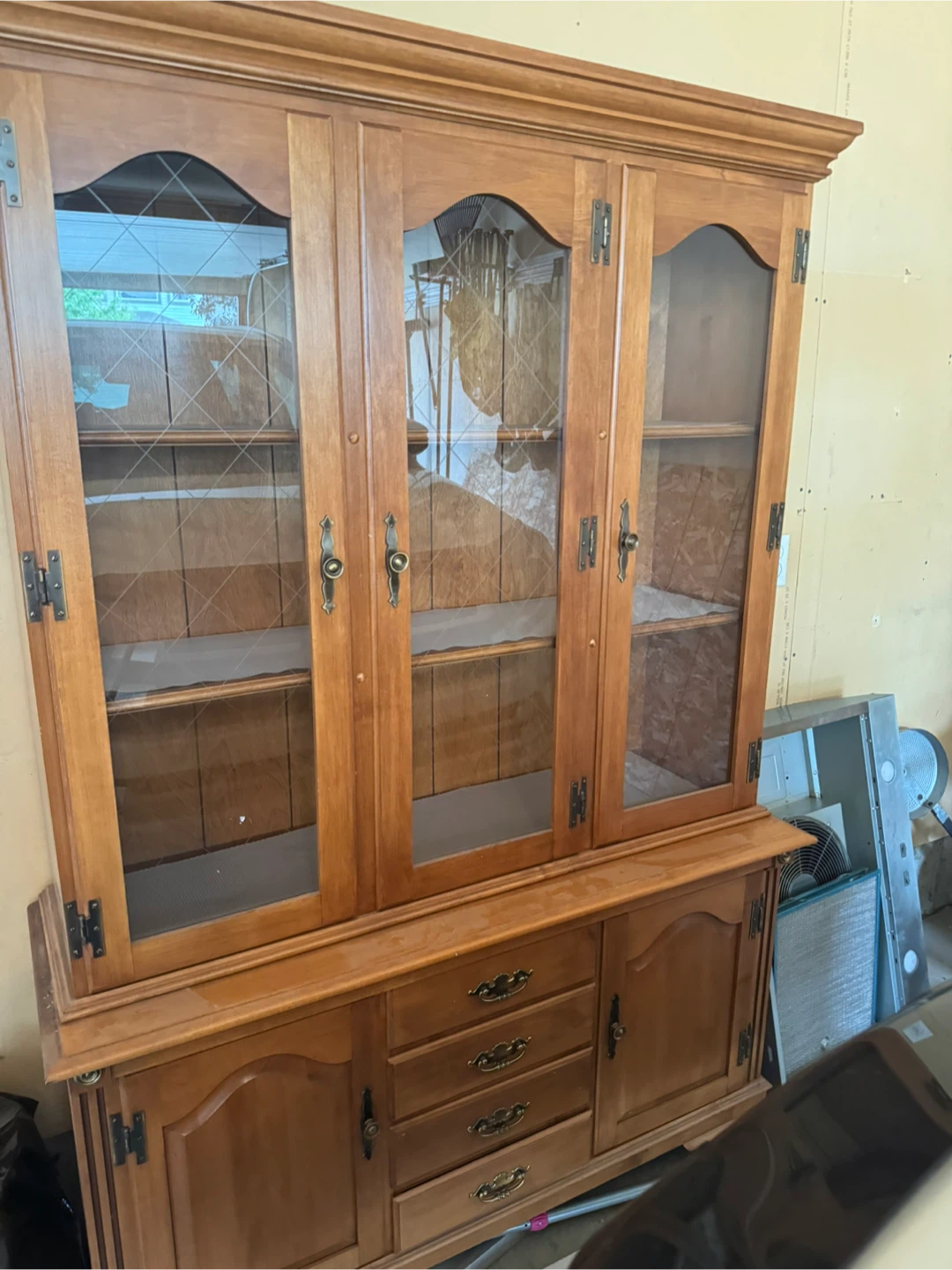Wooden China Cabinet and Hutch - photo 2