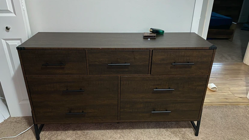Dark Brown 6-Drawer Dresser