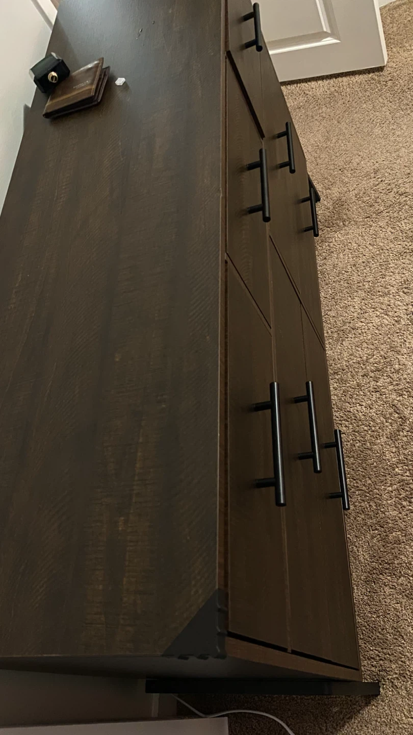 Dark Brown 6-Drawer Dresser - photo 4