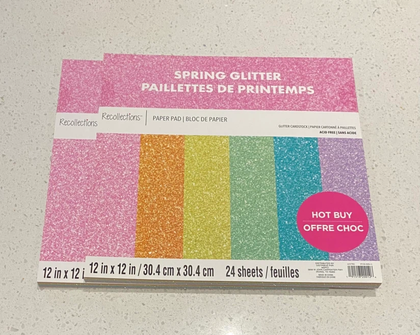 Recollections Spring Glitter Paper Pad 12" x 12"
