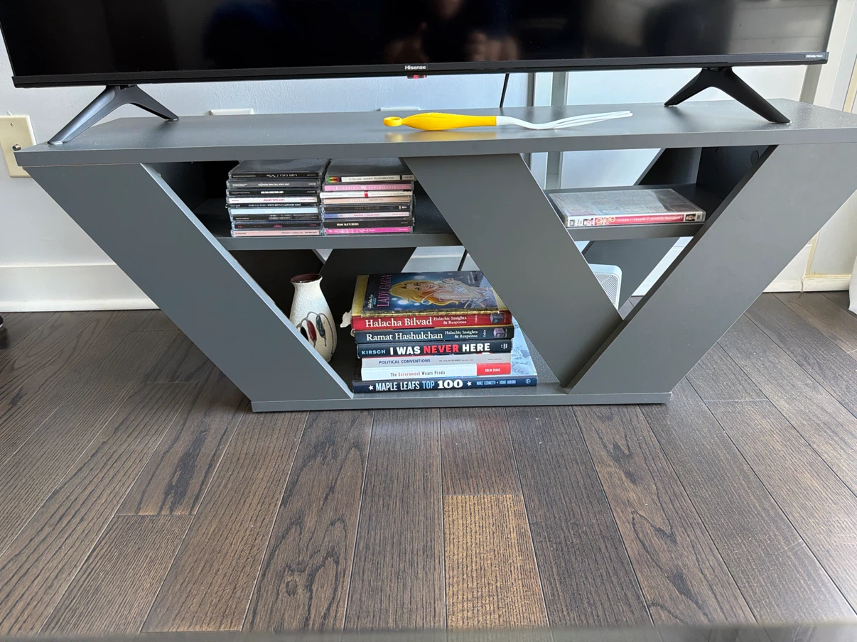 Modern Grey TV Stand Media Console