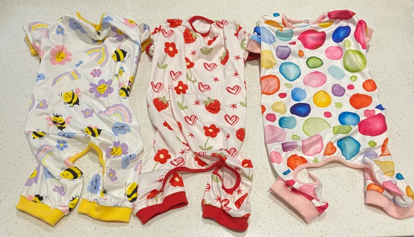 Pet Pajamas Sleepers - 3 Pack