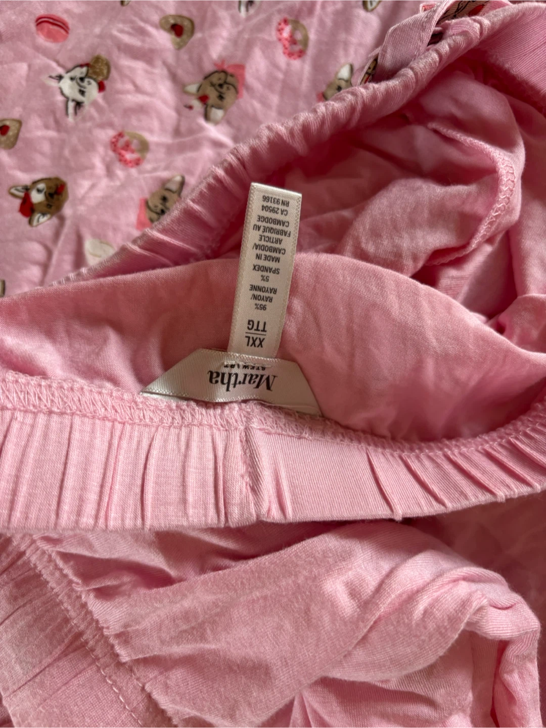 NWOT 2pc Martha Stewart Pink Pajama pants XXL - photo 2