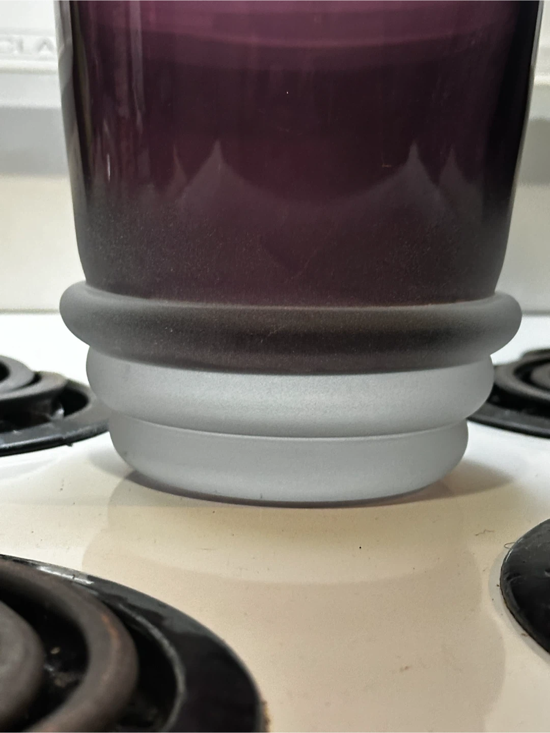Large 15” Amethyst Purple Polish Art Glass Vase - photo 4