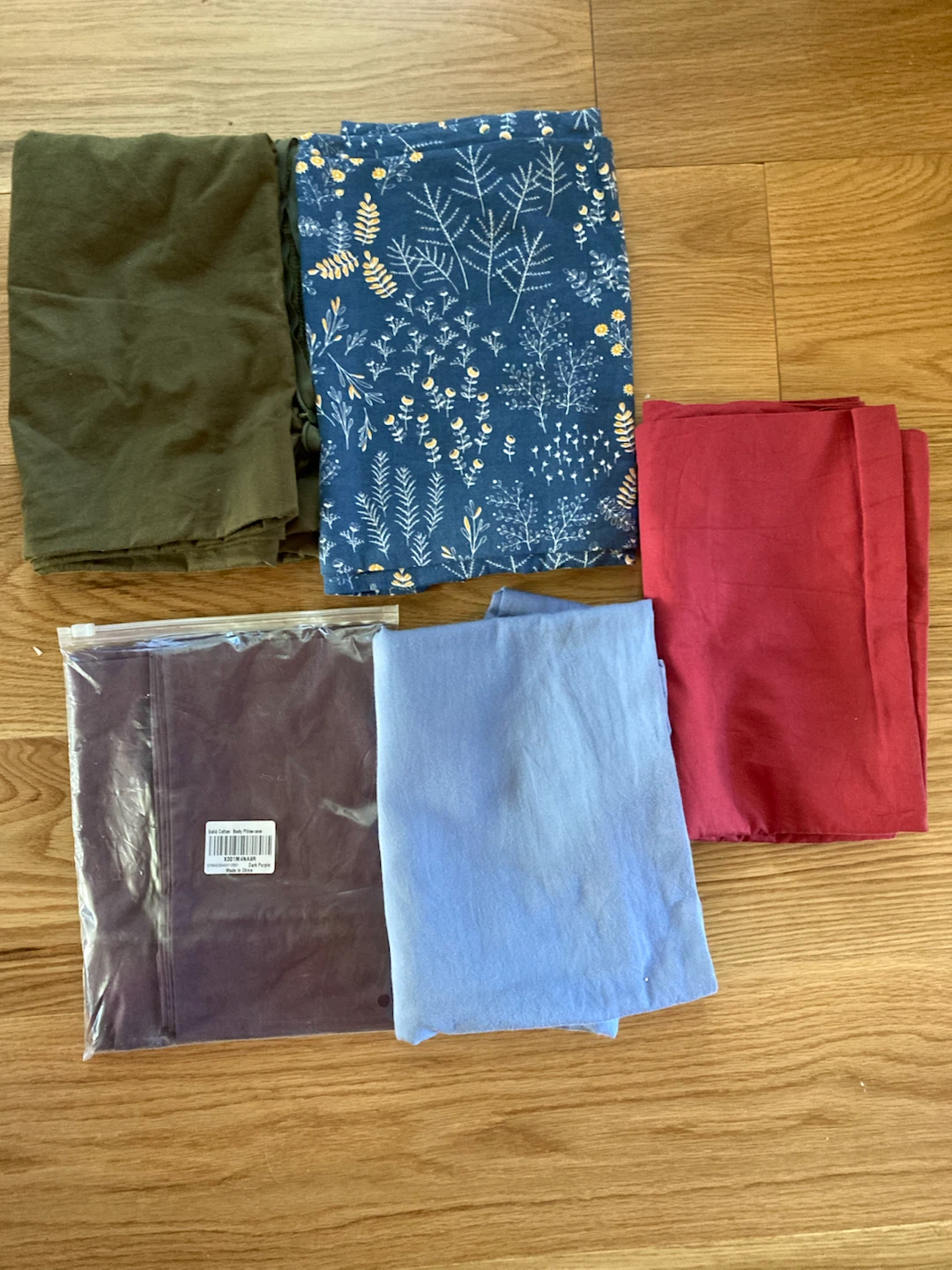 NEW Five Cotton Body Pillow Covers.
