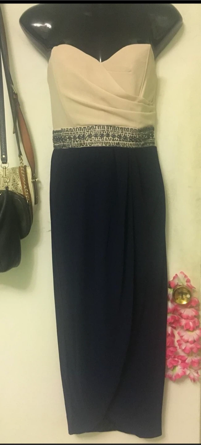 Strapless Two-Tone Formal Dress