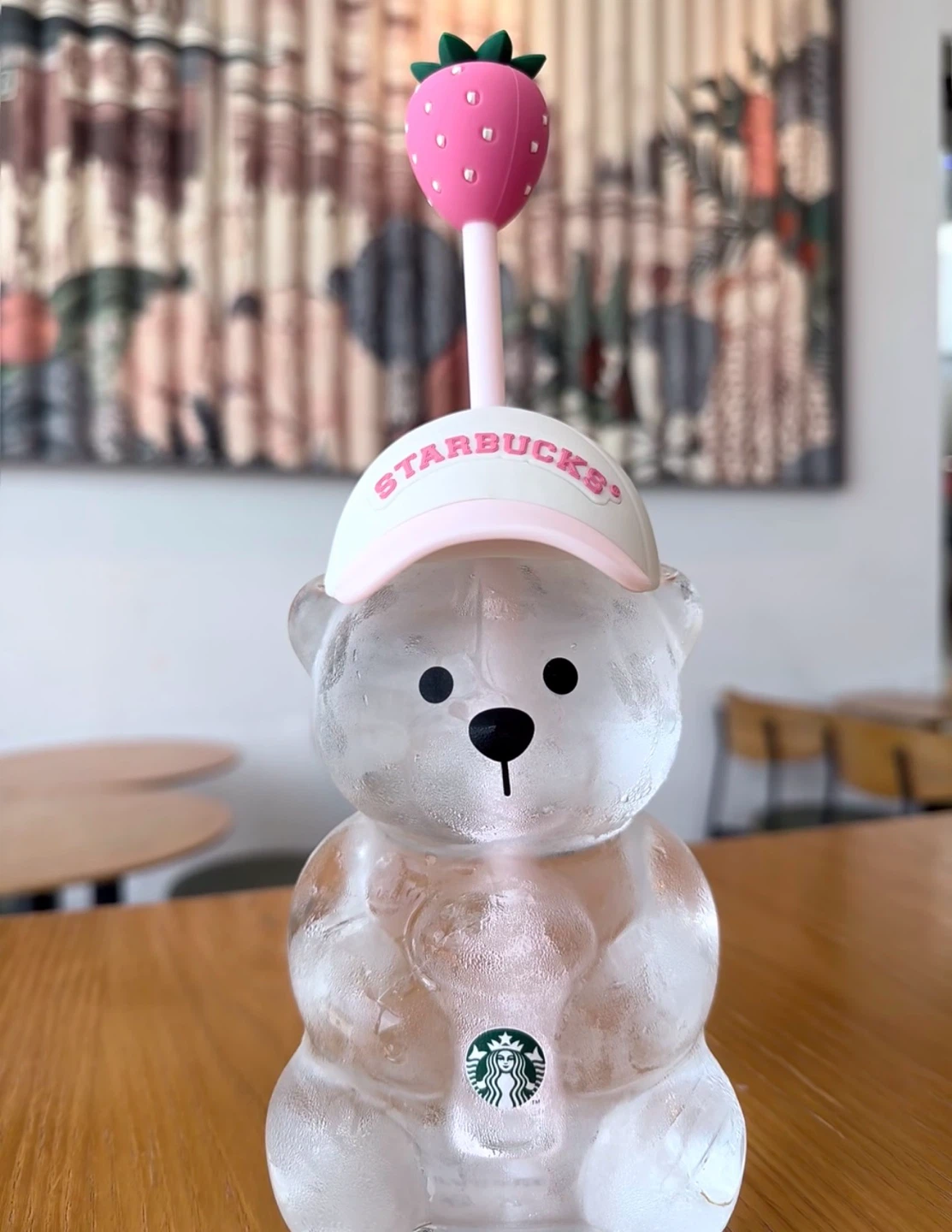 Starbucks Bear Bottle with Strawberry Straw