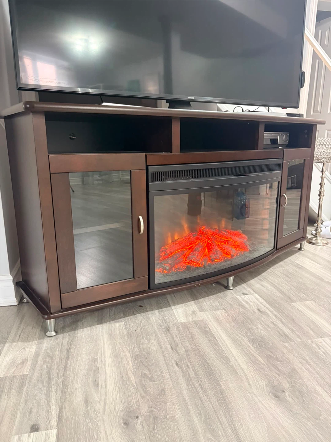 Electric Fireplace TV Console